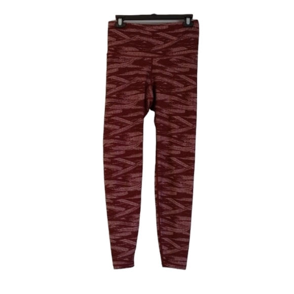 The North Face Womens Leggings Sz M Red Workout Hike Outdoors Running Exercise - Picture 1 of 10